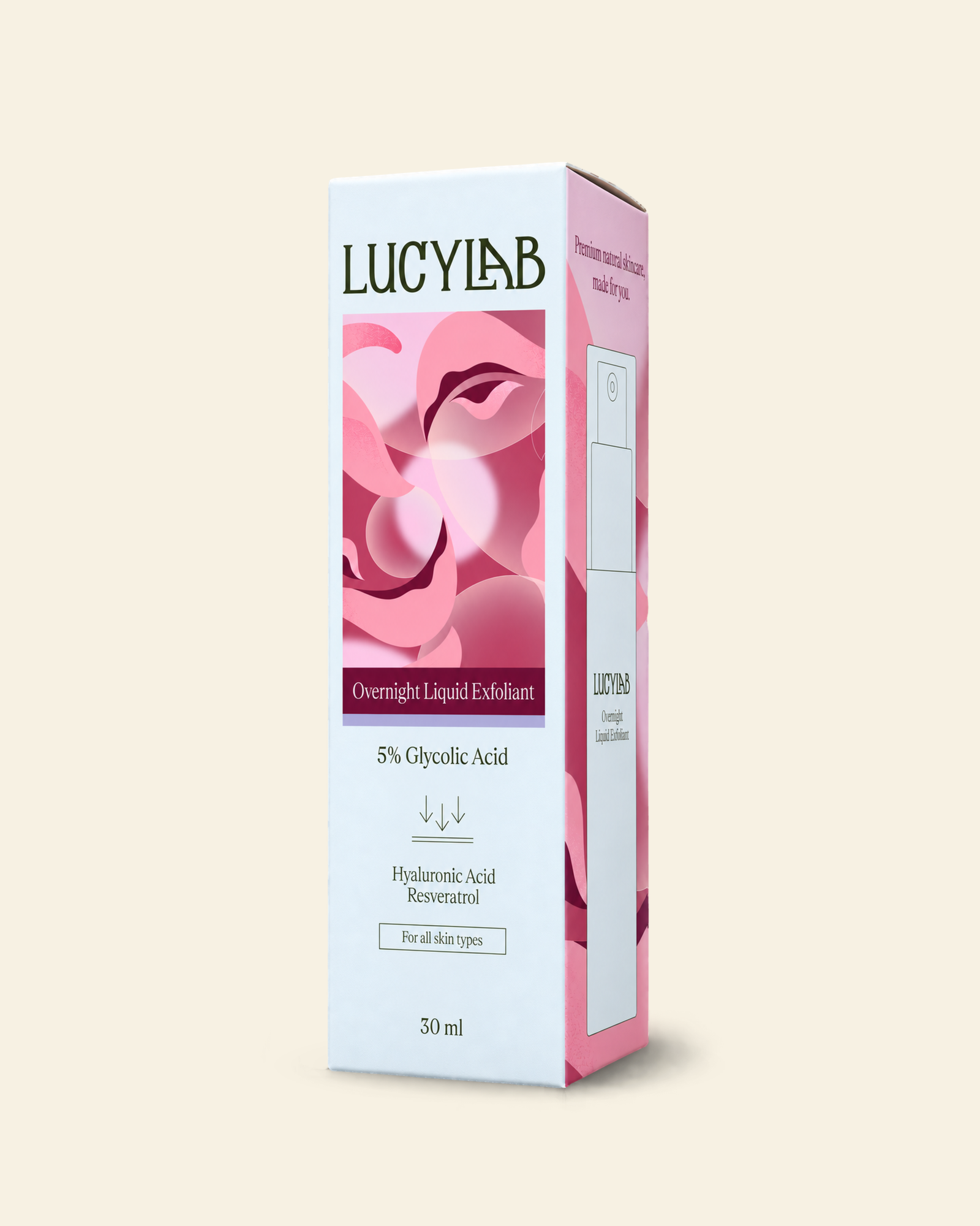 5% Glycolic Acid - Overnight Liquid Exfoliant 30 ml | LucyLab