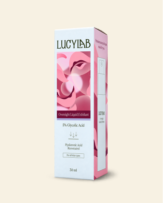 5% Glycolic Acid - Overnight Liquid Exfoliant 30 ml | LucyLab