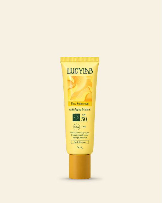 Anti-Aging Mineral Face Sunscreen SPF 50, 50 g | LucyLab